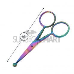 multi-colored-titanium-galaxy-rainbow-safety-nose-scissor-surgicalmart-dimension-3.5