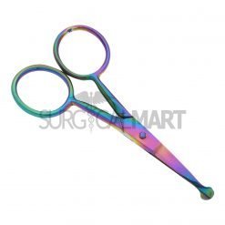 multi-colored-titanium-galaxy-rainbow-safety-nose-scissor-surgicalmart-new