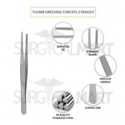 thumb-dressing-forceps-tweezer-serrated-tip-straight-tech-info-surgicalmart
