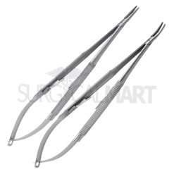castroviejo-needle-holder-7-str-crvd-smooth-tips-surgicalmart
